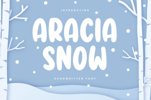 Aracia Snow Display Font for Handmade Creations