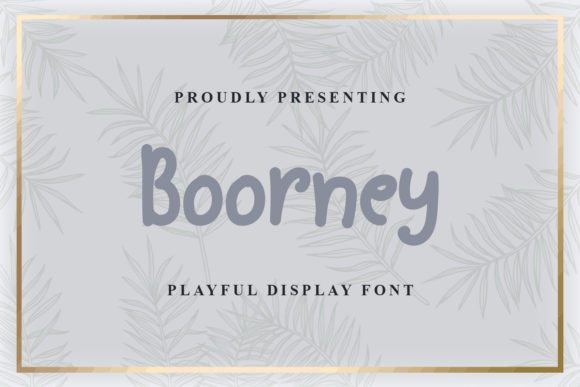 Boorney Display Font for Creative Publishing and Branding
