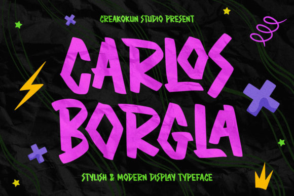 Carlos Borgla: A Chunky Display Font for Creative Makers