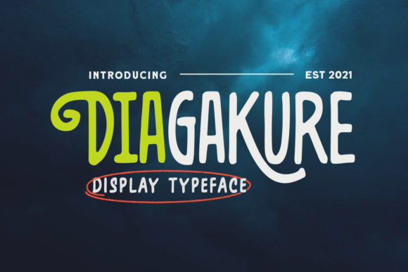 Diagakure: A Vintage-Styled Display Font for Creative Makers