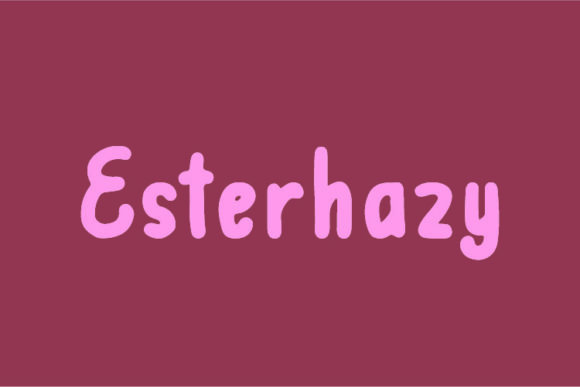Esterhazy Font for Handmade and Commercial Projects