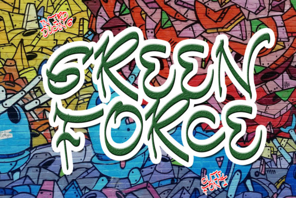 Green Force Font for Bold Branding and Creative Design
