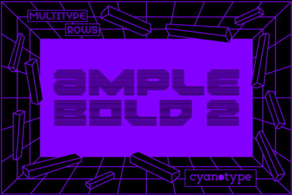 MultiType Rows Ample Bold 2 Display Font for Web Design