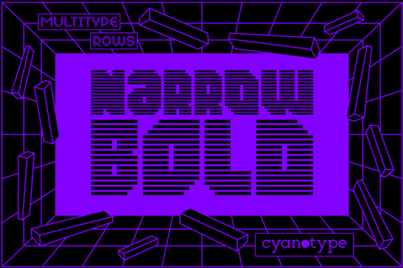 MultiType Rows Narrow Bold for Trendy Craft Designs