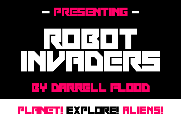 Robot Invaders Font for Bold Web Design