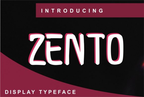 Zento Display Font for Handmade Creations
